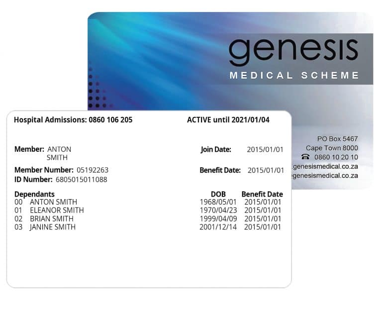 genesis electronic membership card